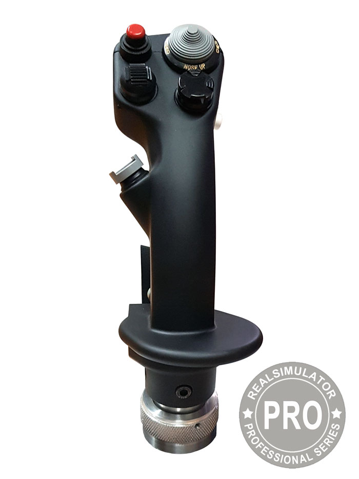 Front view of professional F-16 PRO flight stick grip